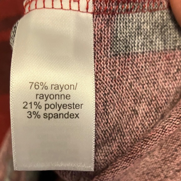 Plaid Red and Black Women's Tunic Top - Picture 6 of 7